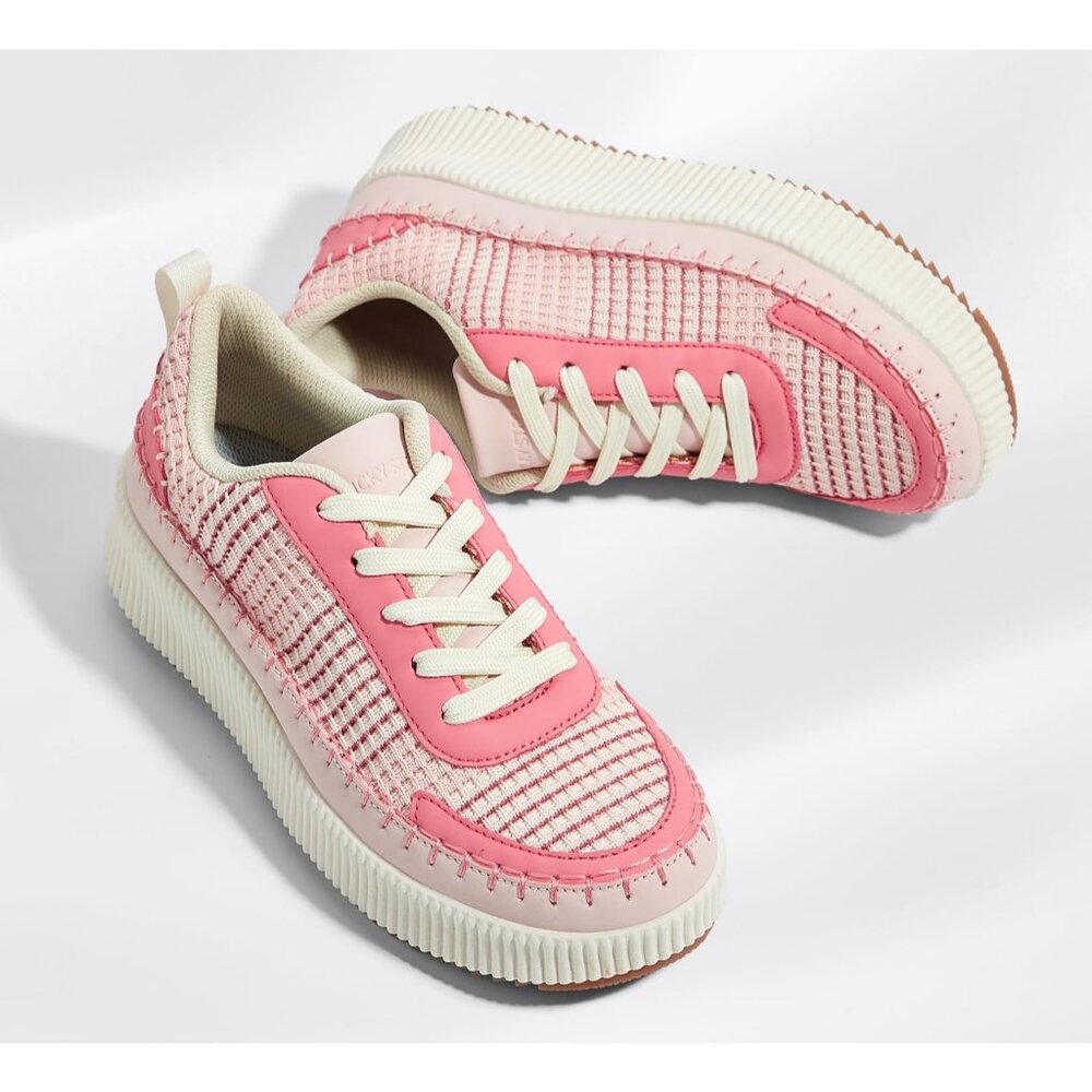 Lucky Step Women's Pink Platform Sneakers Rhinestone Fashion Chunky Shoes - Picture 6 of 6